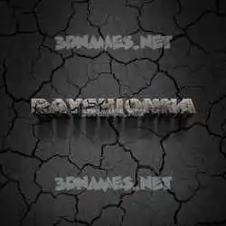 rayshionna in Cracked Stone style - 3D name wallpaper