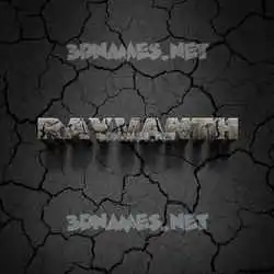 rayvanth in Cracked Stone style - 3D name wallpaper