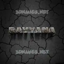 rayyana in Cracked Stone style - 3D name wallpaper
