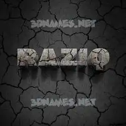 raziq in Cracked Stone style - 3D name wallpaper