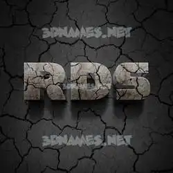 rds in Cracked Stone style - 3D name wallpaper