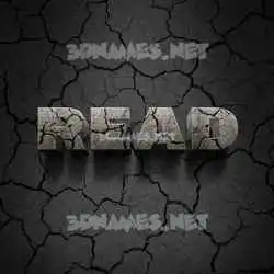 read in Cracked Stone style - 3D name wallpaper