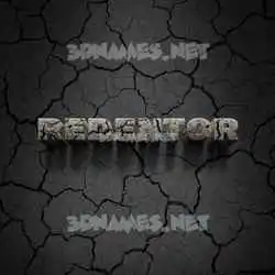 redentor in Cracked Stone style - 3D name wallpaper