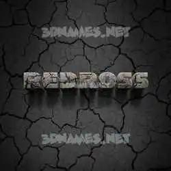 redross in Cracked Stone style - 3D name wallpaper