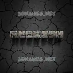 reekesh in Cracked Stone style - 3D name wallpaper