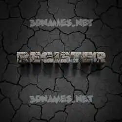 register in Cracked Stone style - 3D name wallpaper