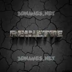 reinette in Cracked Stone style - 3D name wallpaper