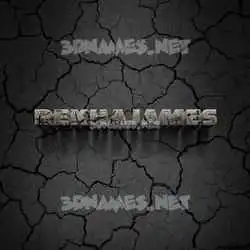 rekhajames in Cracked Stone style - 3D name wallpaper