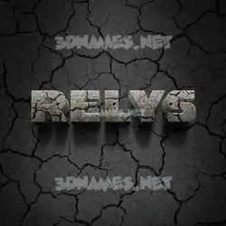 relys in Cracked Stone style - 3D name wallpaper