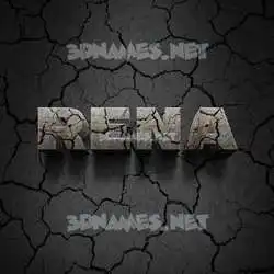 rena in Cracked Stone style - 3D name wallpaper