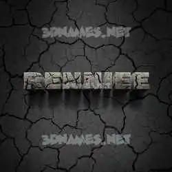 renniee in Cracked Stone style - 3D name wallpaper
