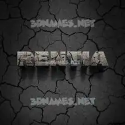 rentia in Cracked Stone style - 3D name wallpaper