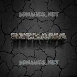 reshama in Cracked Stone style - 3D name wallpaper