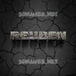 reuben in Cracked Stone style - 3D name wallpaper