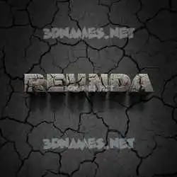 reunda in Cracked Stone style - 3D name wallpaper