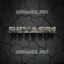 revasri in Cracked Stone style - 3D name wallpaper
