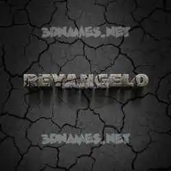 reyangelo in Cracked Stone style - 3D name wallpaper