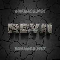 reyji in Cracked Stone style - 3D name wallpaper