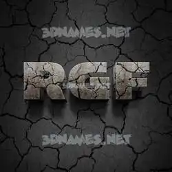 rgf in Cracked Stone style - 3D name wallpaper