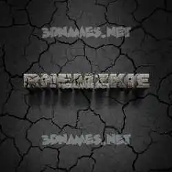 rhemzkie in Cracked Stone style - 3D name wallpaper