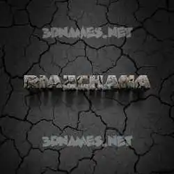 riazchana in Cracked Stone style - 3D name wallpaper