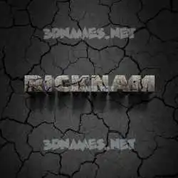 ricknam in Cracked Stone style - 3D name wallpaper
