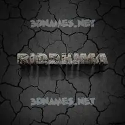 riddhima in Cracked Stone style - 3D name wallpaper