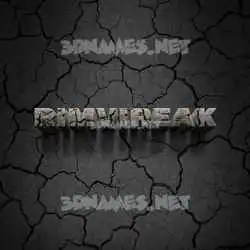rimvireak in Cracked Stone style - 3D name wallpaper