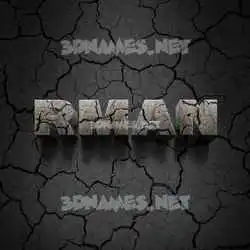 rman in Cracked Stone style - 3D name wallpaper