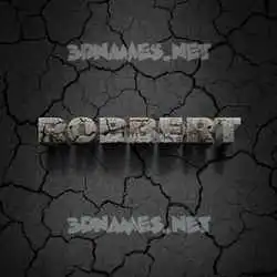 robbert in Cracked Stone style - 3D name wallpaper