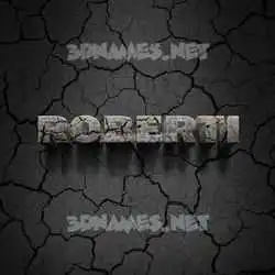 roberti in Cracked Stone style - 3D name wallpaper