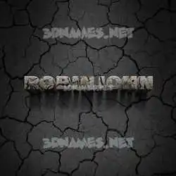 robinjohn in Cracked Stone style - 3D name wallpaper