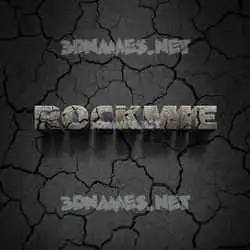 rockmie in Cracked Stone style - 3D name wallpaper