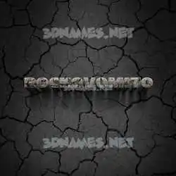 rockovomito in Cracked Stone style - 3D name wallpaper