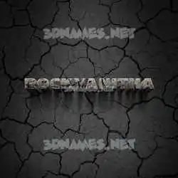 rockyanitha in Cracked Stone style - 3D name wallpaper