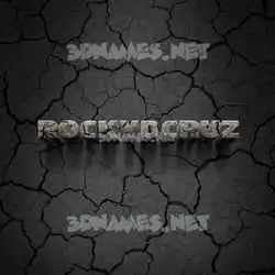 rockydcruz in Cracked Stone style - 3D name wallpaper
