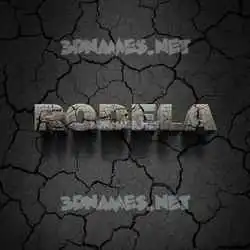 rodela in Cracked Stone style - 3D name wallpaper