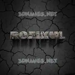 rofikul in Cracked Stone style - 3D name wallpaper