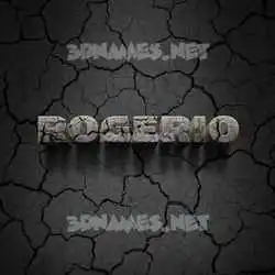 rogerio in Cracked Stone style - 3D name wallpaper