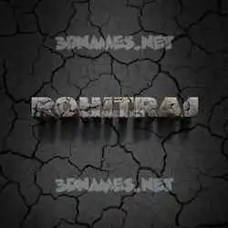rohitraj in Cracked Stone style - 3D name wallpaper