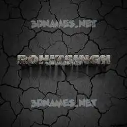 rohitsingh in Cracked Stone style - 3D name wallpaper