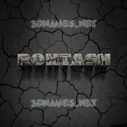 rohtash in Cracked Stone style - 3D name wallpaper