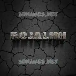 rojalini in Cracked Stone style - 3D name wallpaper