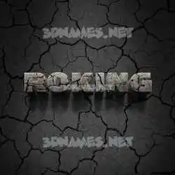 roking in Cracked Stone style - 3D name wallpaper