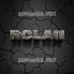 rolan in Cracked Stone style - 3D name wallpaper