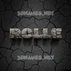 rolle in Cracked Stone style - 3D name wallpaper