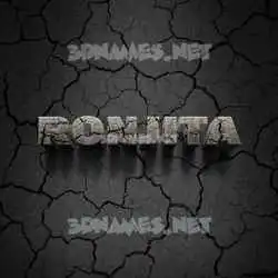 ronjita in Cracked Stone style - 3D name wallpaper