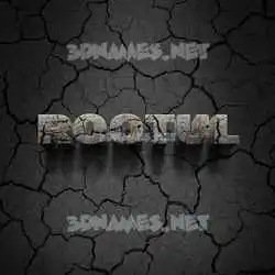 rootul in Cracked Stone style - 3D name wallpaper