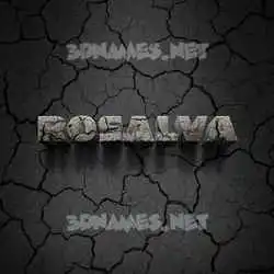 rosalva in Cracked Stone style - 3D name wallpaper