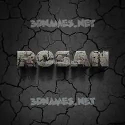 rosan in Cracked Stone style - 3D name wallpaper